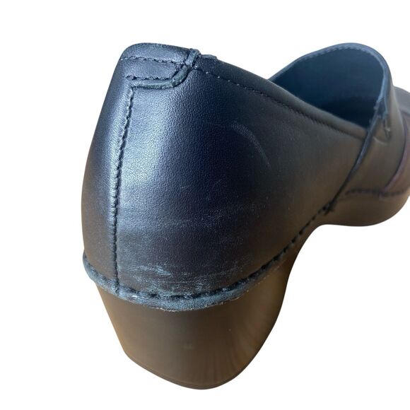 Dansko Women’s Clogs Size EU 39 US 8.5-9 Brown Black Leather Tenley Slip On - Picture 7 of 10